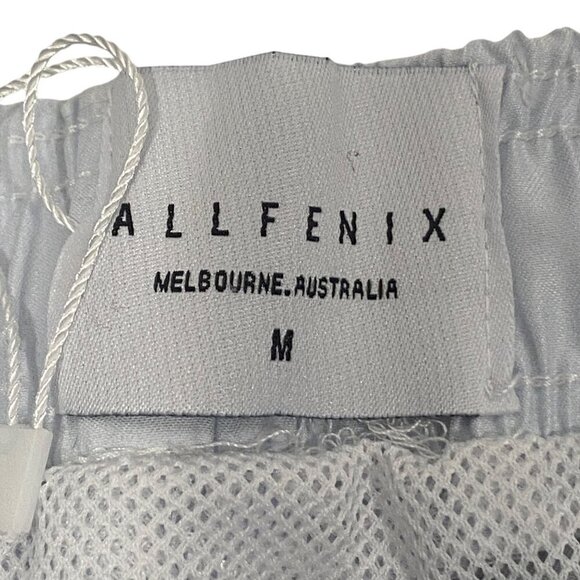 Allfenix Mens Light Blue gray Swim Shorts W/ Elastic Waist & Drawstring Size M - Picture 3 of 11